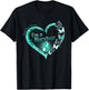Teal Ribbon Butterfly Cervical Cancer I'm A Survivor T-Shirt - T-Shirt | Black