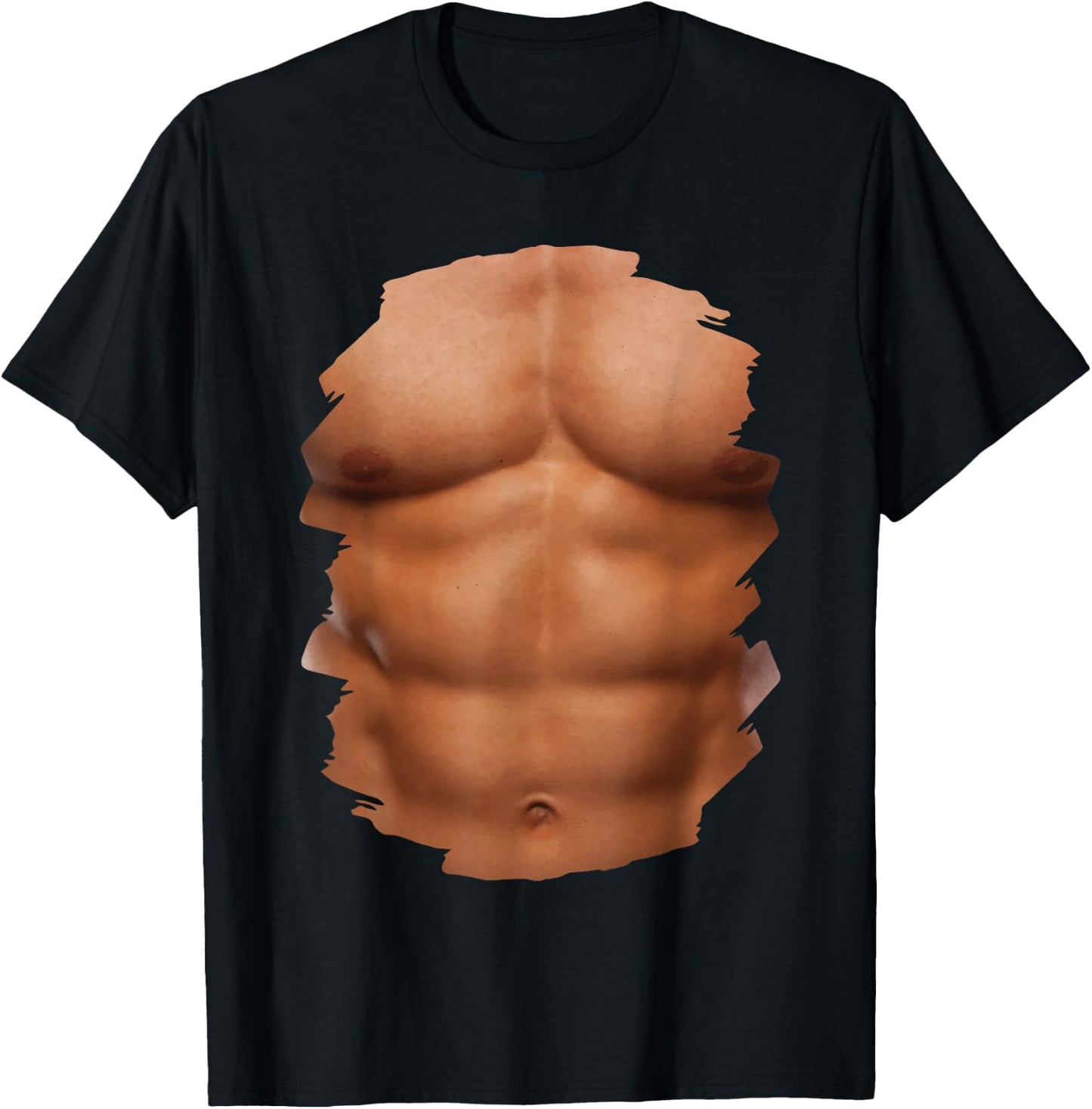 Chest Six Pack Muscles Bodybuilder 6 Abs Gym Funny Gift T-Shirt - T-Shirt | Black