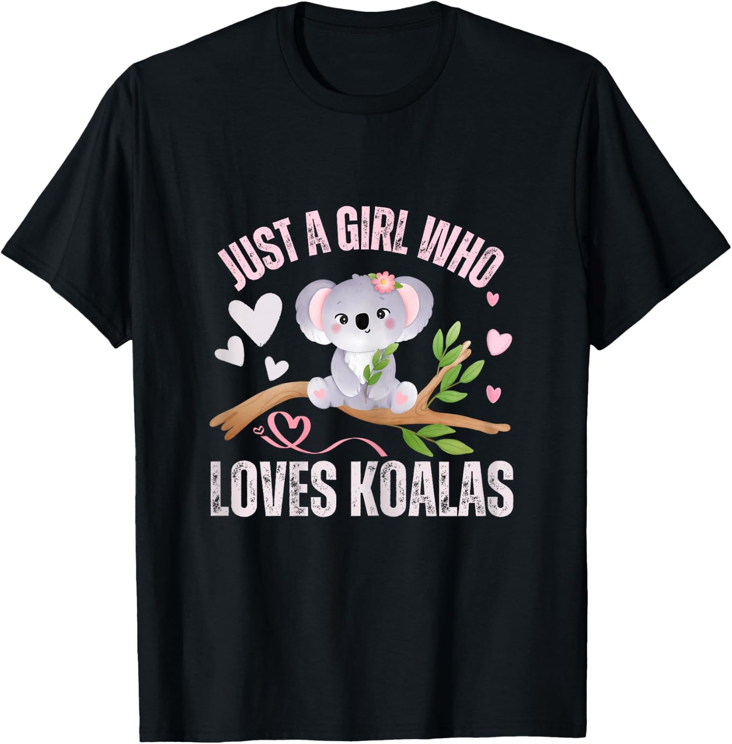 Just A Girl Who Loves koalas Funny Cute koala Lover Kids T-Shirt - T-Shirt | Black