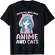Just a Girl Who Loves Anime and Cats Women Teen Girls T-Shirt - T-Shirt | Black
