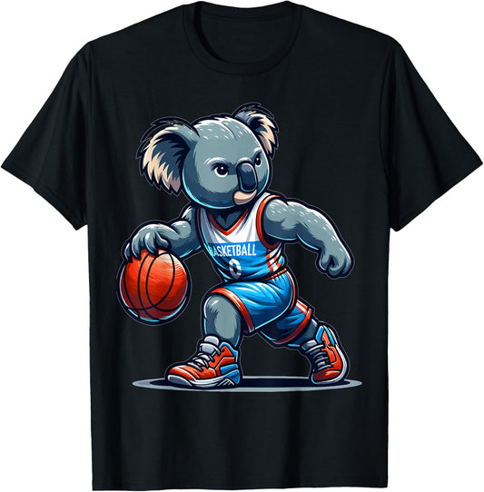 Basketball Koala Bear for Koala Bear lovers and Koala Bear T-Shirt - T-Shirt | Black