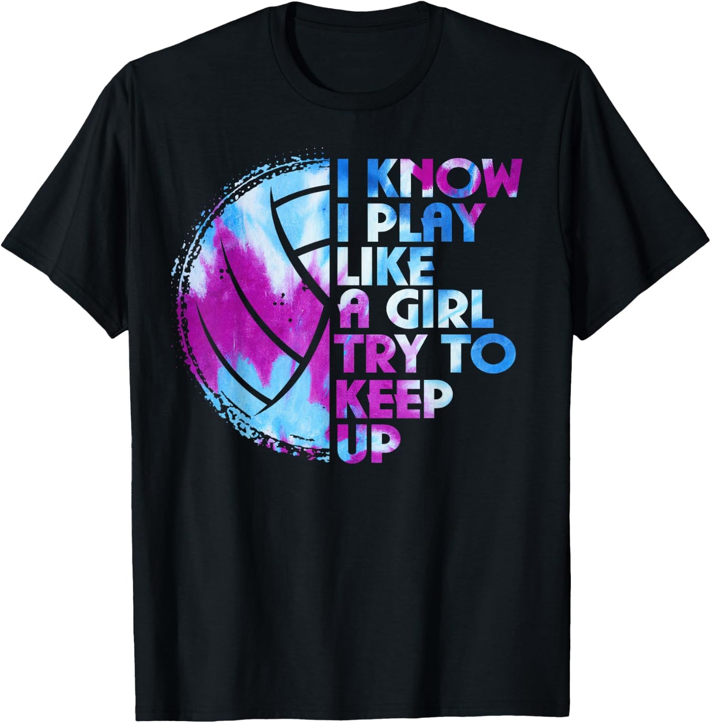 Funny Volleyball Girls Women Youth Teen Lovers Matching Team T-Shirt - T-Shirt | Black