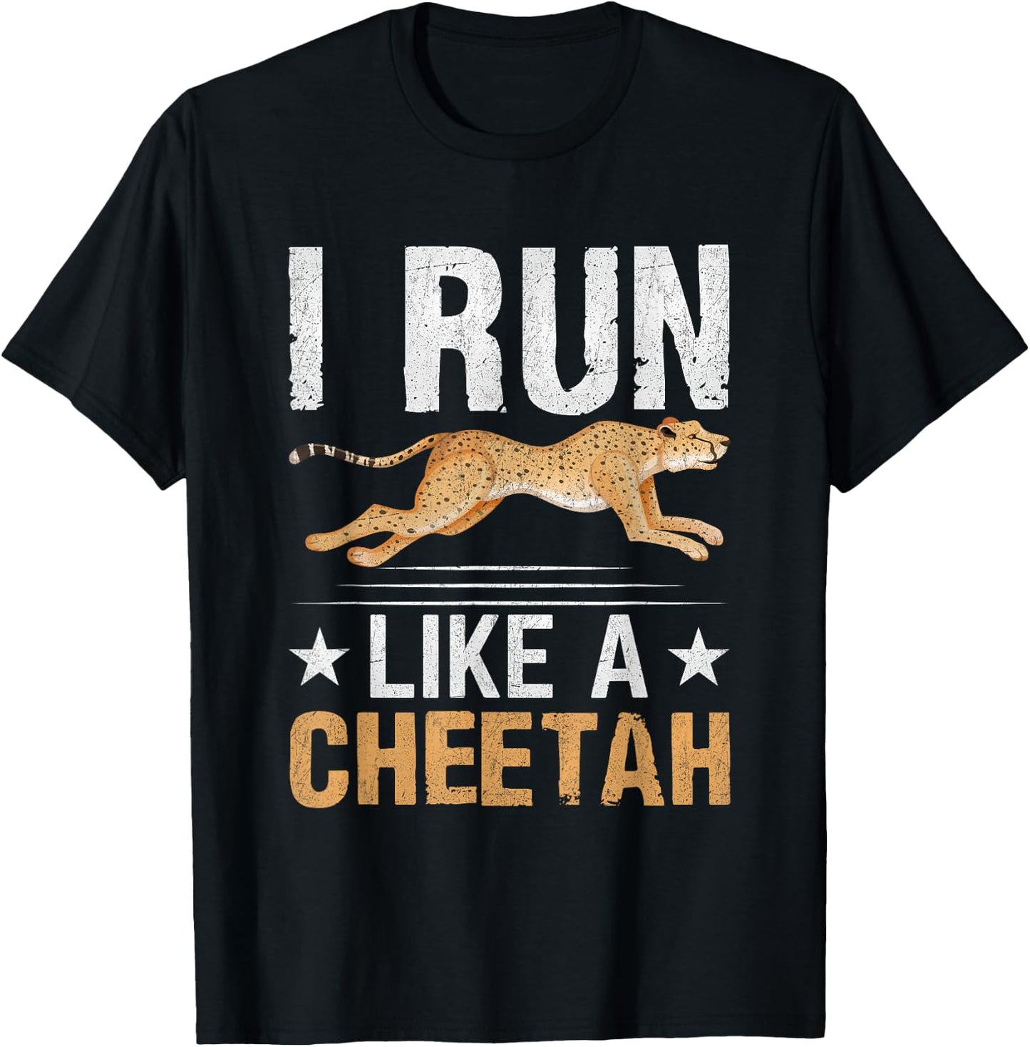 Ich runne wie ein Gepard T-Shirt - T-Shirt | Black