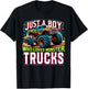Just A Boy Who Loves Monster Truck Boys Monster Truck Lovers T-Shirt - T-Shirt | Black