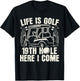 19th Hole Golf Humor Distressed T-Shirt - T-Shirt | Black