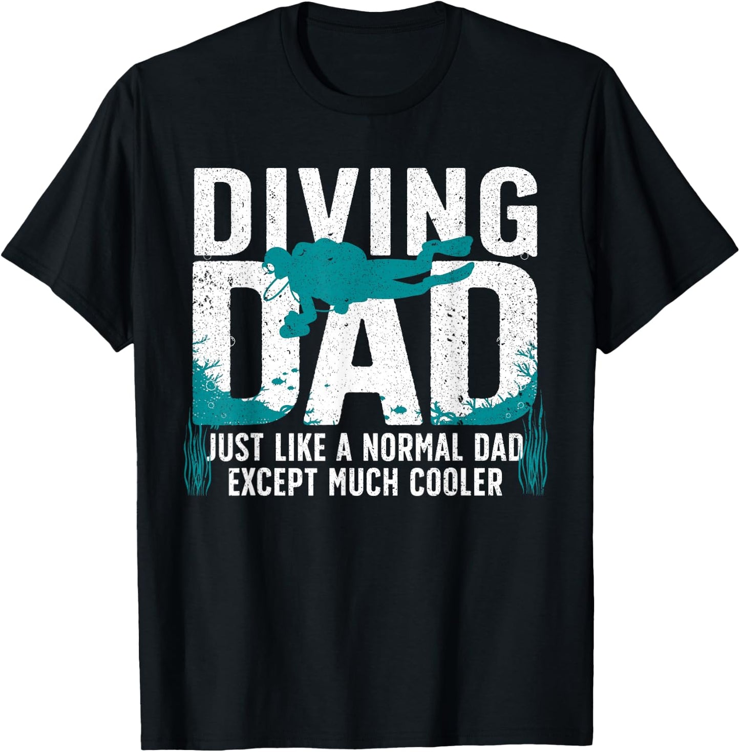 Cool Scuba Diving For Dad Men Ocean Scuba Diver Instructor T-Shirt - T-Shirt | Black