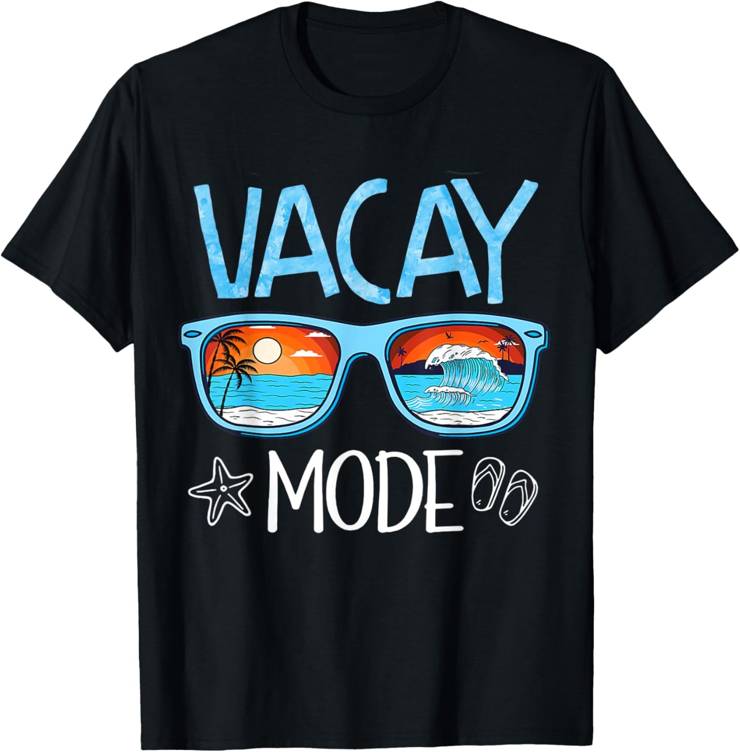 Vacay Mode Beach Vacation Summer Cruise Getaway Holiday T-Shirt - T-Shirt | Black