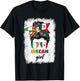 Half Mexican And Irish Mexico Ireland Flag Girl T-Shirt - T-Shirt | Black