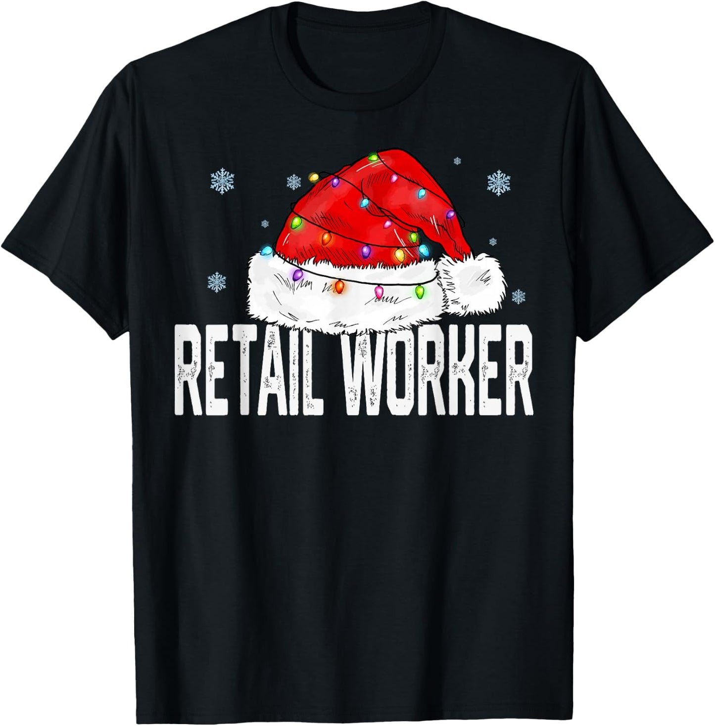 Retail Worker Christmas Women Family Matching Group Xmas T-Shirt - T-Shirt | Black