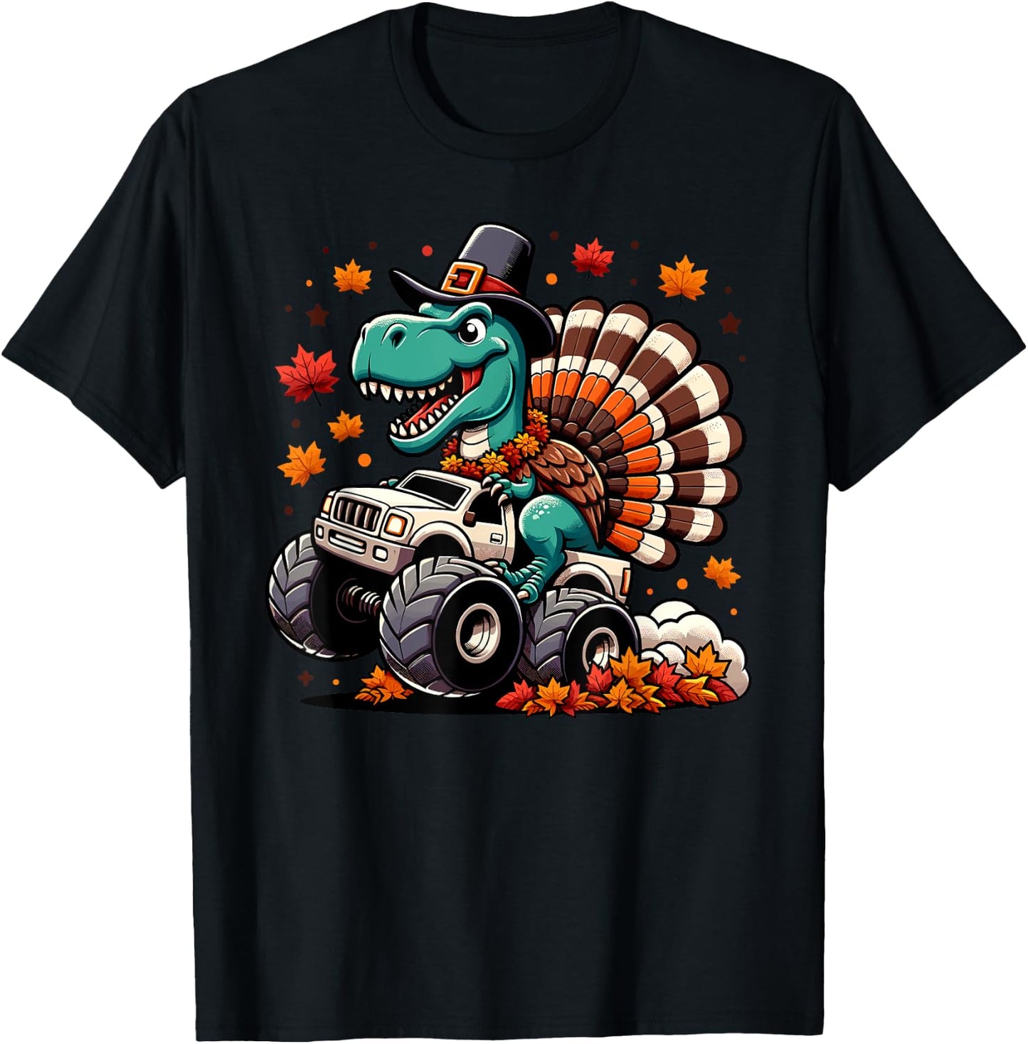 Boys Thanksgiving Shirt Kids Fall Shirts Toddler Boy 3t 4t 5 T-Shirt - T-Shirt | Black