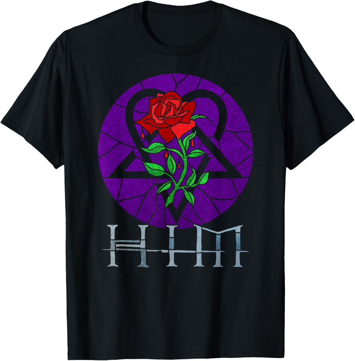 Ville Valo – HIM Stained Glass T-Shirt - T-Shirt | Black