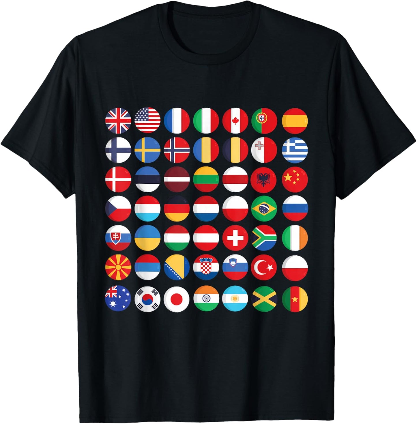 Flags of the Countries of the World,International flag T-Shirt - T-Shirt | Black