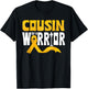 Cousin Of A Warrior Childhood Cancer Awareness Gold Ribbon T-Shirt - T-Shirt | Black