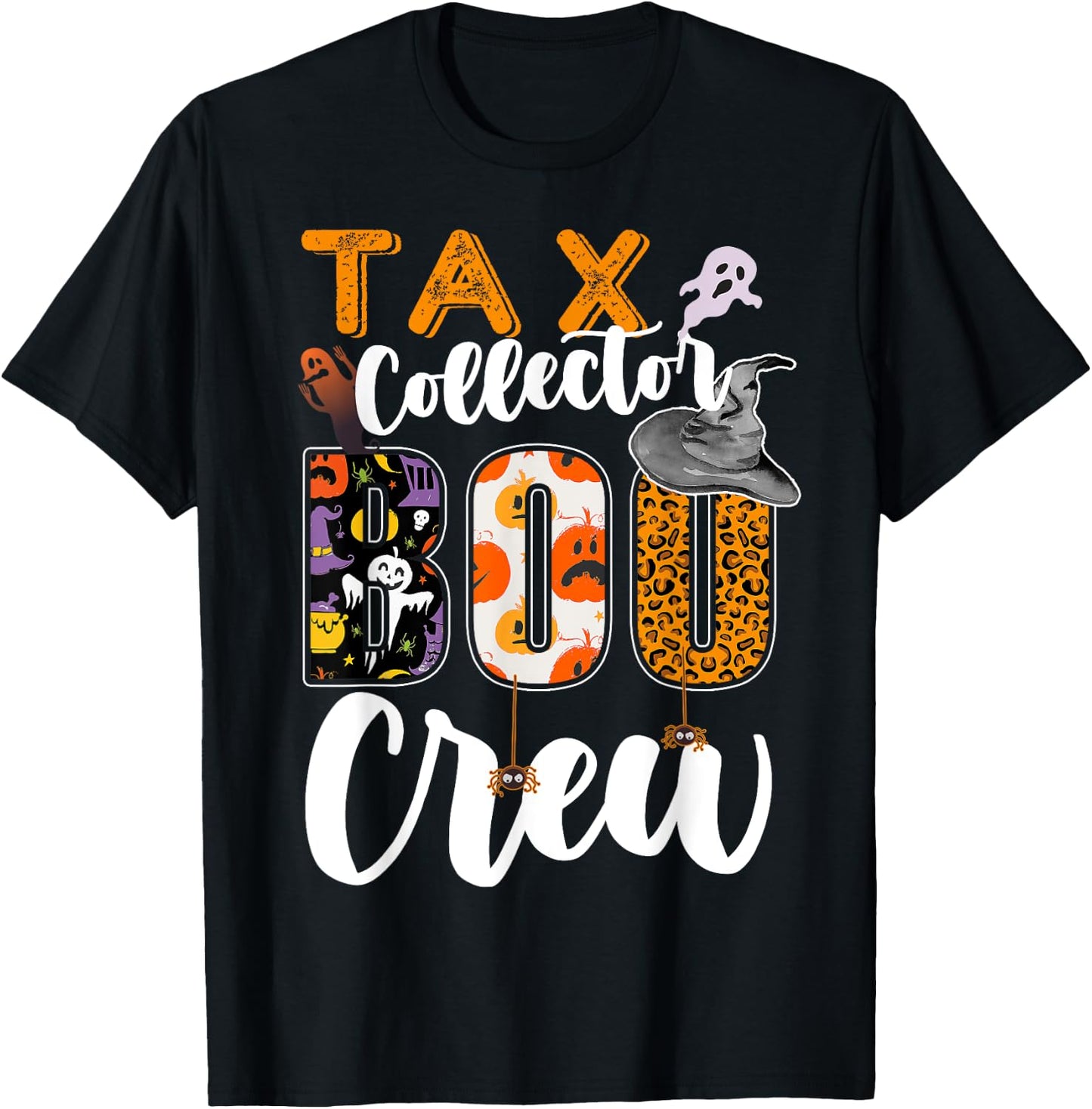 Tax Collector Boo Crew Halloween Matching Tax Officer T-Shirt - T-Shirt | Black