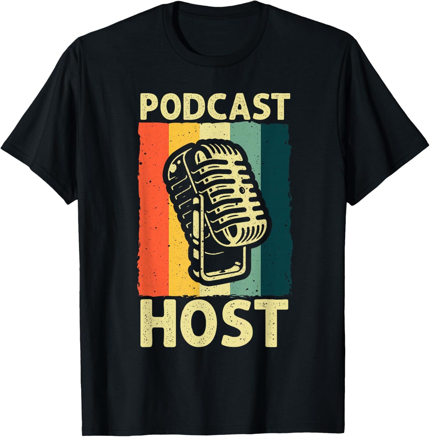 Cool Podcast Design Women Podcaster Hosting Channel T-Shirt - T-Shirt | Black