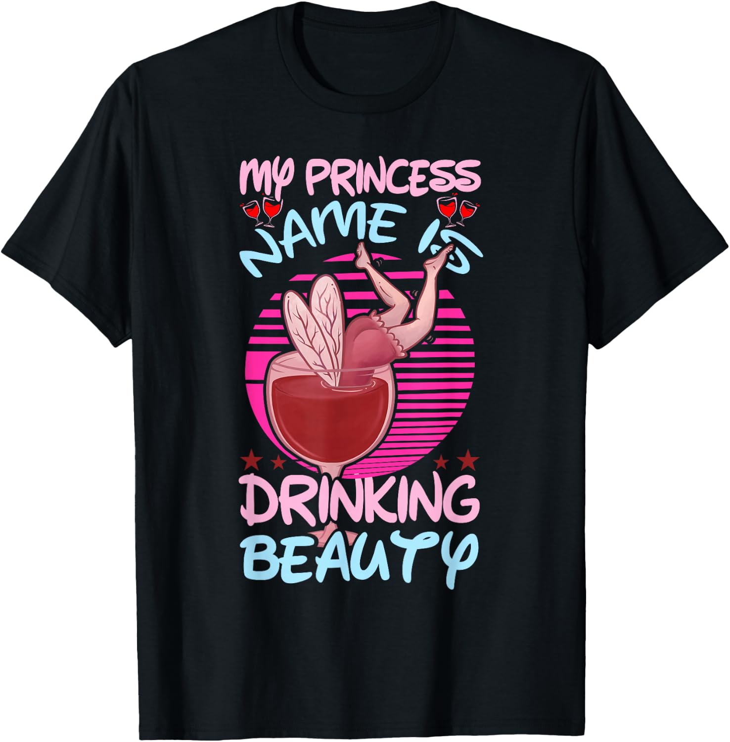 My Princessname is drinking beauty cocktail T-Shirt - T-Shirt | Black