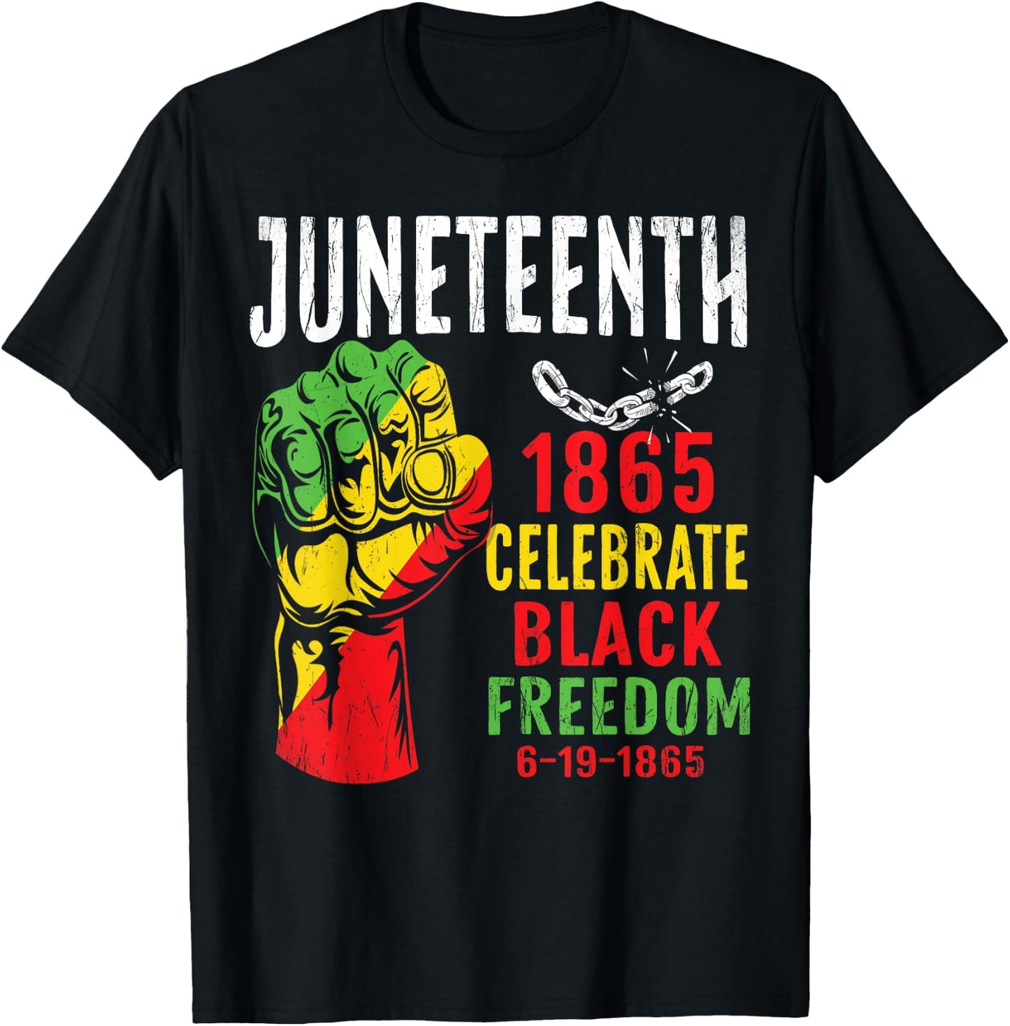 Juneteenth Celebrate Black Freedom Juneteenth Shirt African T-Shirt - T-Shirt | Black