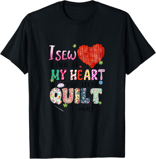 Sewing Mom Quilting Yarn Graphic Seamstress Sewing Themed T-Shirt - T-Shirt | Black