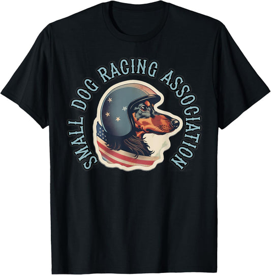 Dachshund Racing - Dog Race - Weiner Dog Men Women Kids T-Shirt - T-Shirt | Black