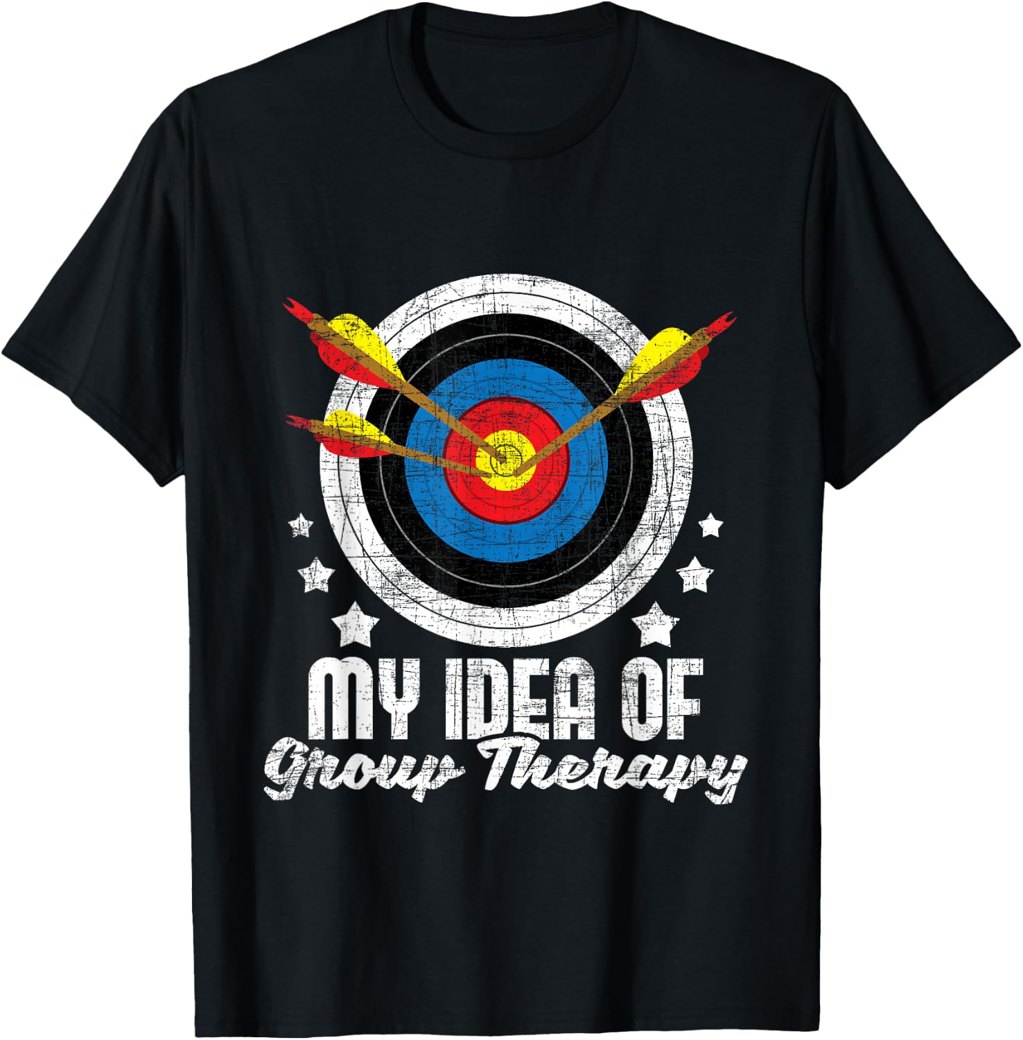 My Idea of Group Therapy - Archery Archer Bowhunting Bows Small T-Shirt - T-Shirt | Black