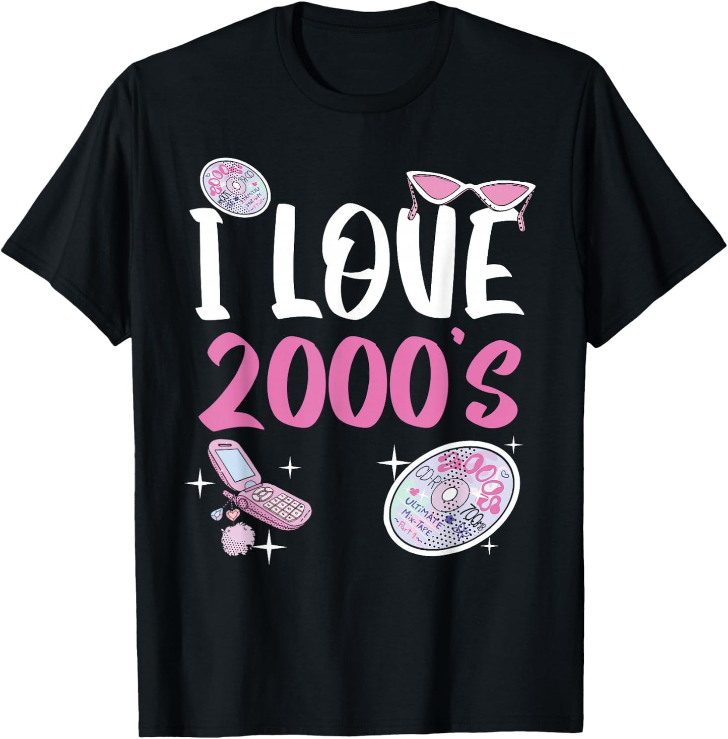 I Love 2000's Era Baby Birth Year Generation Z T-Shirt - T-Shirt | Black