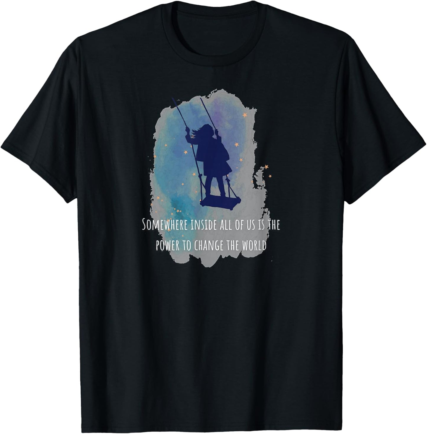 Matilda Watercolour Somewhere Inside All of Us T-Shirt - T-Shirt | Black
