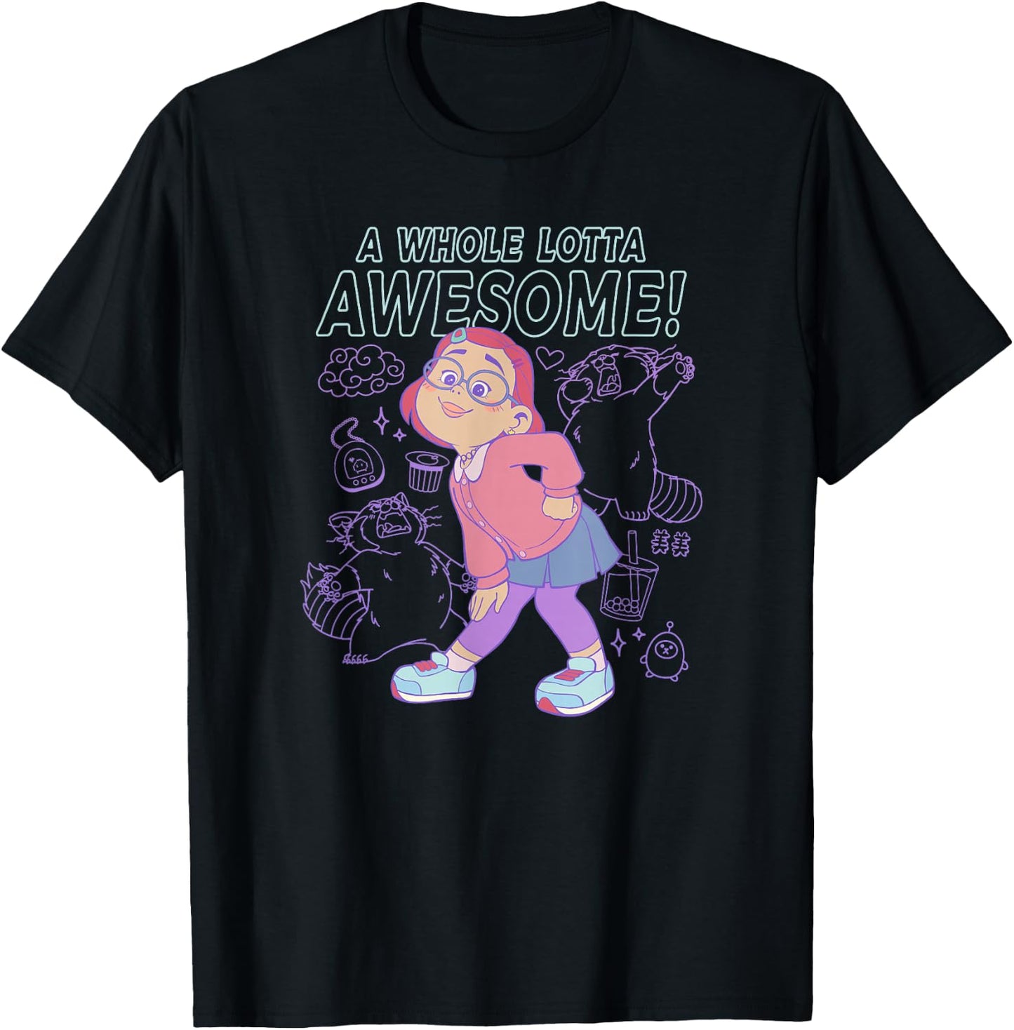 Disney Pixar Turning Red Mei Whole Lotta Awesome T-Shirt - T-Shirt | Black