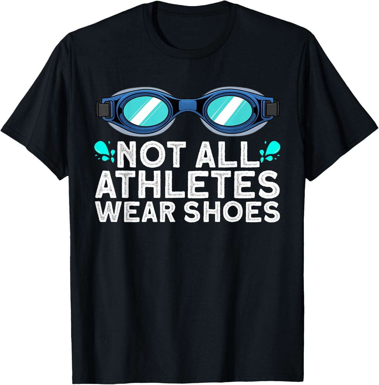 Cool Swimming Women Swimmer Swim Instructor Goggles T-Shirt - T-Shirt | Black