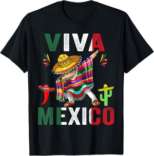 Butterfly Flag Mexico Independence Day Mexican Men Women Kid T-Shirt - T-Shirt | Black