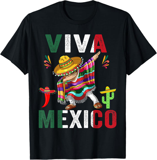 Butterfly Flag Mexico Independence Day Mexican Men Women Kid T-Shirt - T-Shirt | Black