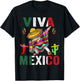 Butterfly Flag Mexico Independence Day Mexican Men Women Kid T-Shirt - T-Shirt | Black