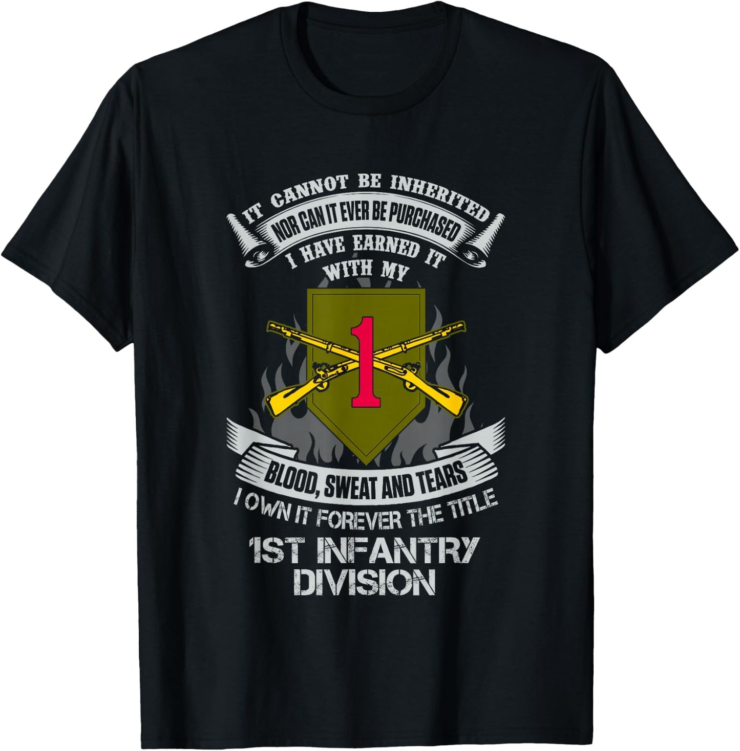 Own Forever The Title US Army 1st Infantry Division T-Shirt - T-Shirt | Black
