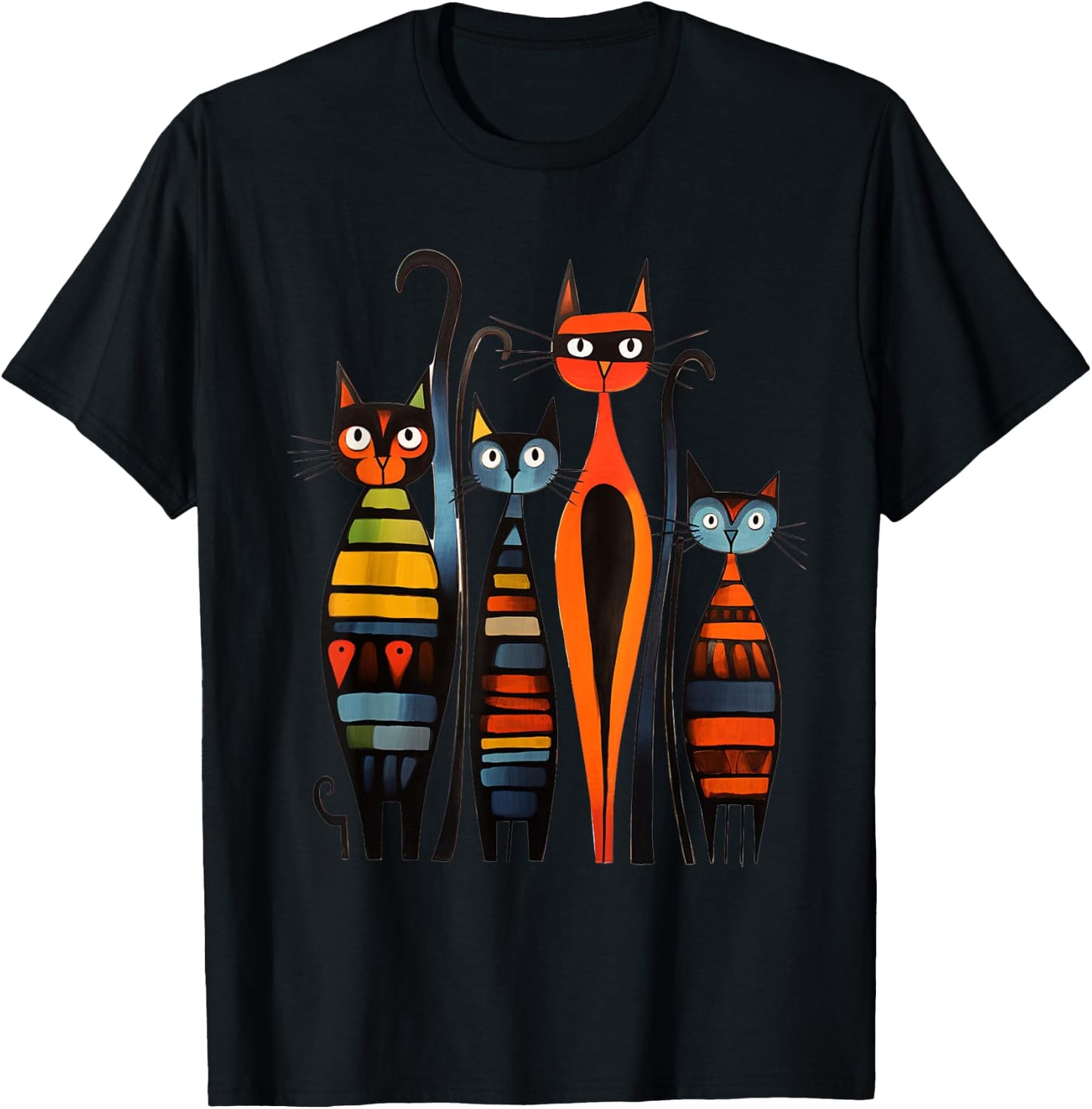 Century Art Kitten Lover Artwork Classic Cute Cat Men Women Kids T-Shirt - T-Shirt | Black
