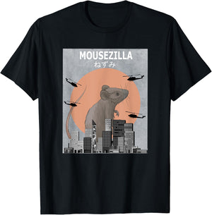 Mouse Mousezilla Funny Animal Lover T-Shirt - T-Shirt | Black
