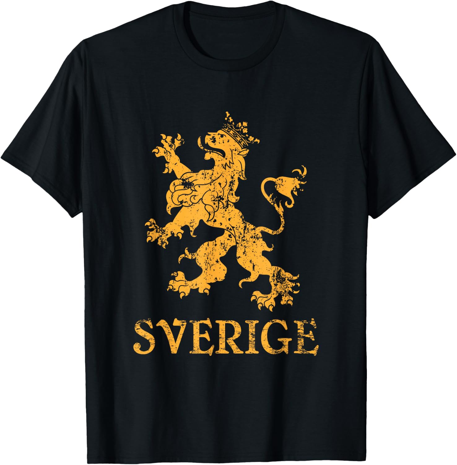Sverige Sweden Lion Symbol Swedish Pride T-Shirt - T-Shirt | Black
