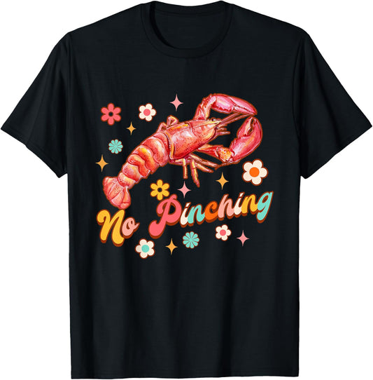 Kids Funny Baby Boil Crawfish Lover Seafood Cajun No Pinching T-Shirt - T-Shirt | Black