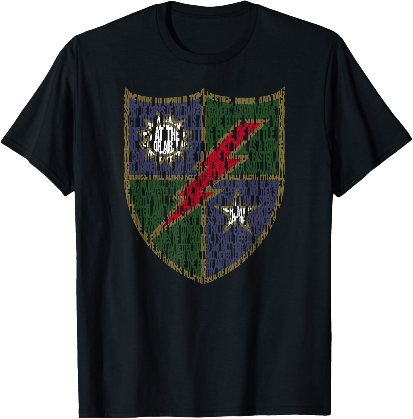 American Marauder: 75th Ranger Regiment Ranger Creed T-Shirt - T-Shirt | Black
