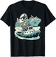 Halloween Skeleton Tugboat Captain T-Shirt - T-Shirt | Black
