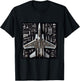 F-14 Tomcat Fighter Jet Anatomy Blueprint Military Aviation Men Women Girls Kids T-Shirt - T-Shirt | Black