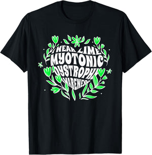 I Wear Lime, Myotonic Dystrophy Fighter Support T-Shirt - T-Shirt | Black