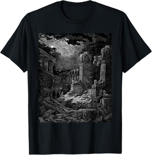 Babylon Fallen Gustave Dore Biblical Art T-Shirt - T-Shirt | Black