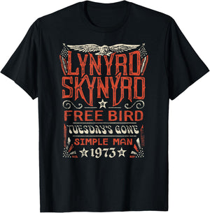 Lynyrd Skynyrd - Free Bird Tuesday's Gone Simple Man Songs T-Shirt - T-Shirt | Black