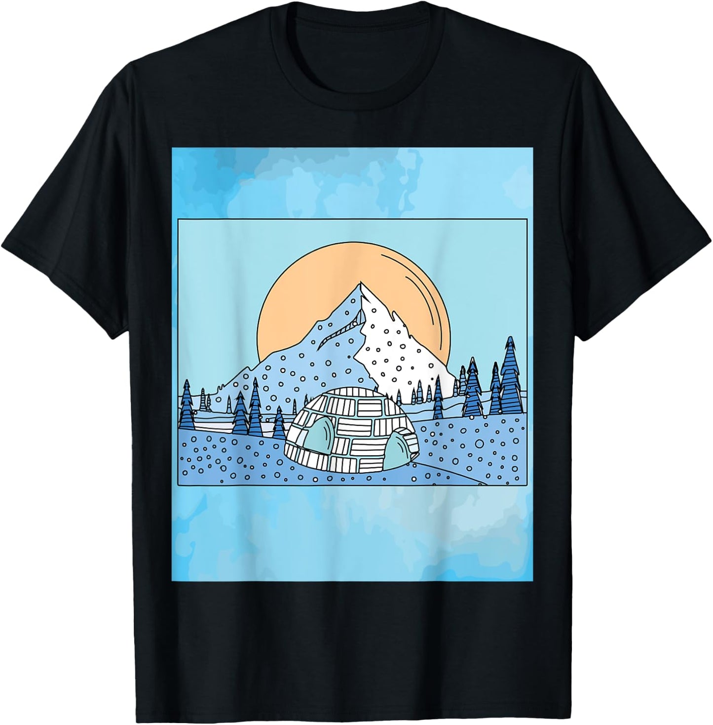 Igloo snow and ice landscape T-Shirt - T-Shirt | Black