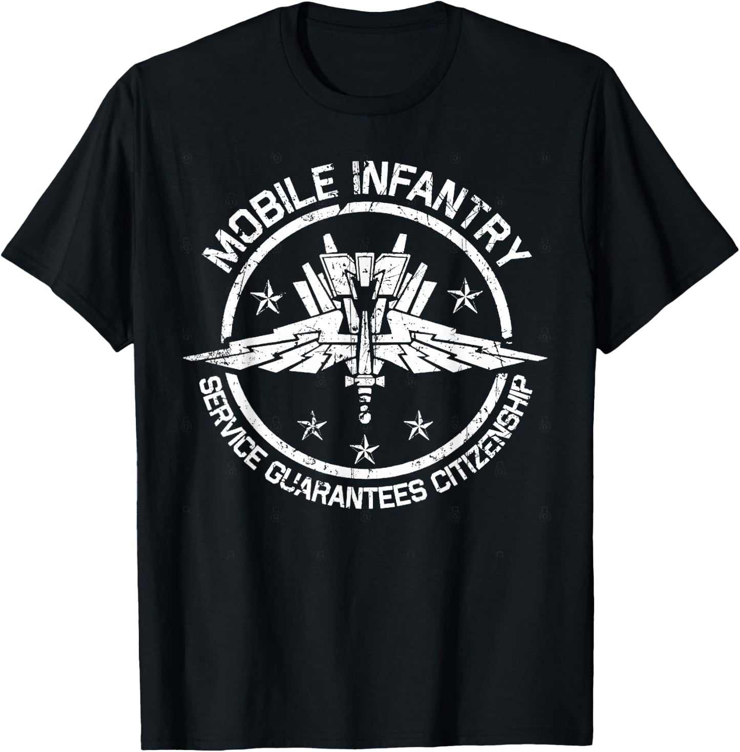 Vintage Mobile Infantry Crest T-Shirt - T-Shirt | Black