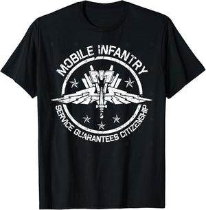Vintage Mobile Infantry Crest T-Shirt - T-Shirt | Black