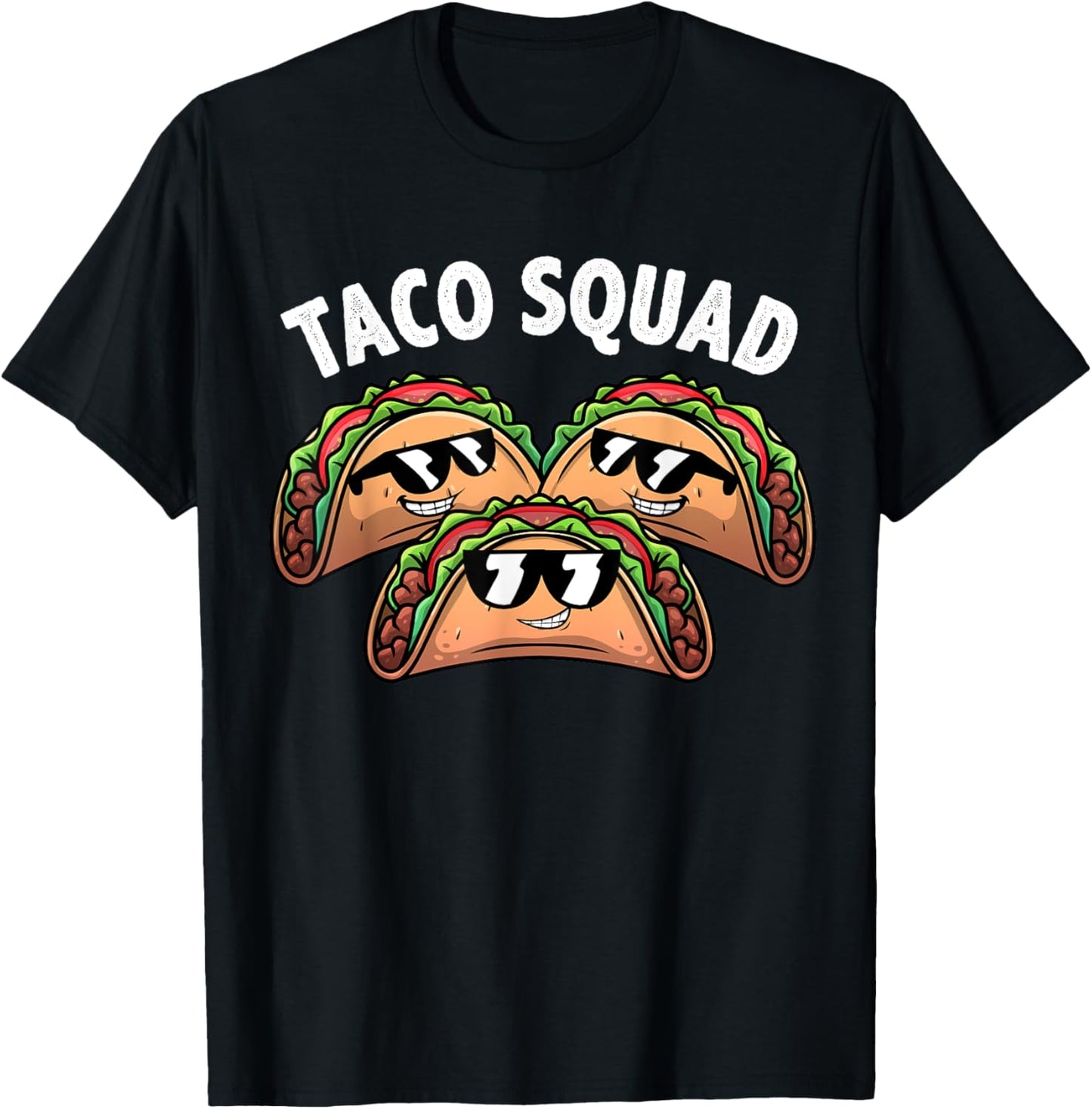 Cool Taco Design Women Kids Taco Mexican Dish Lovers T-Shirt - T-Shirt | Black