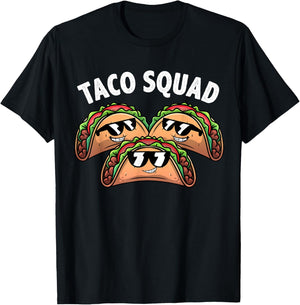 Cool Taco Design Women Kids Taco Mexican Dish Lovers T-Shirt - T-Shirt | Black