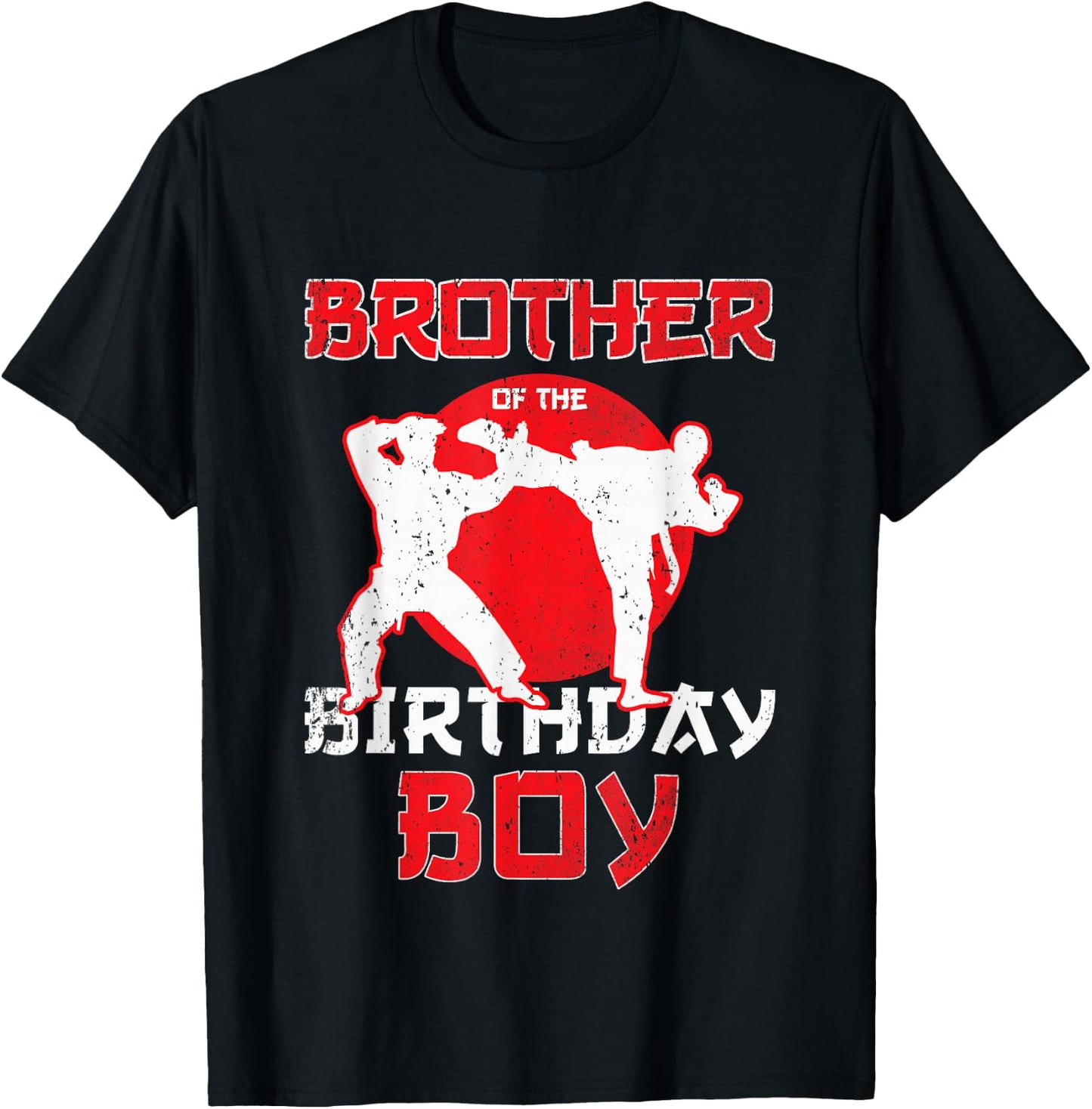 Brother Of The Birthday Karate Taekwondo Boy Martial Arts T-Shirt - T-Shirt | Black