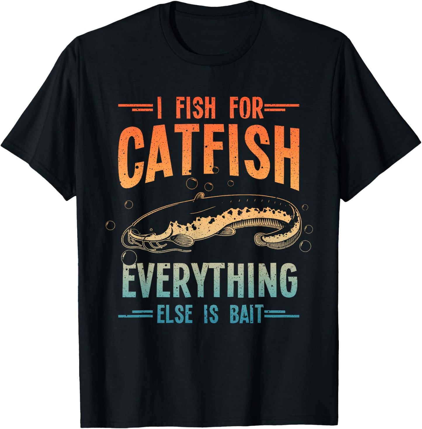 Funny Catfishing Design Women Catfish Fishing Hunter T-Shirt - T-Shirt | Black