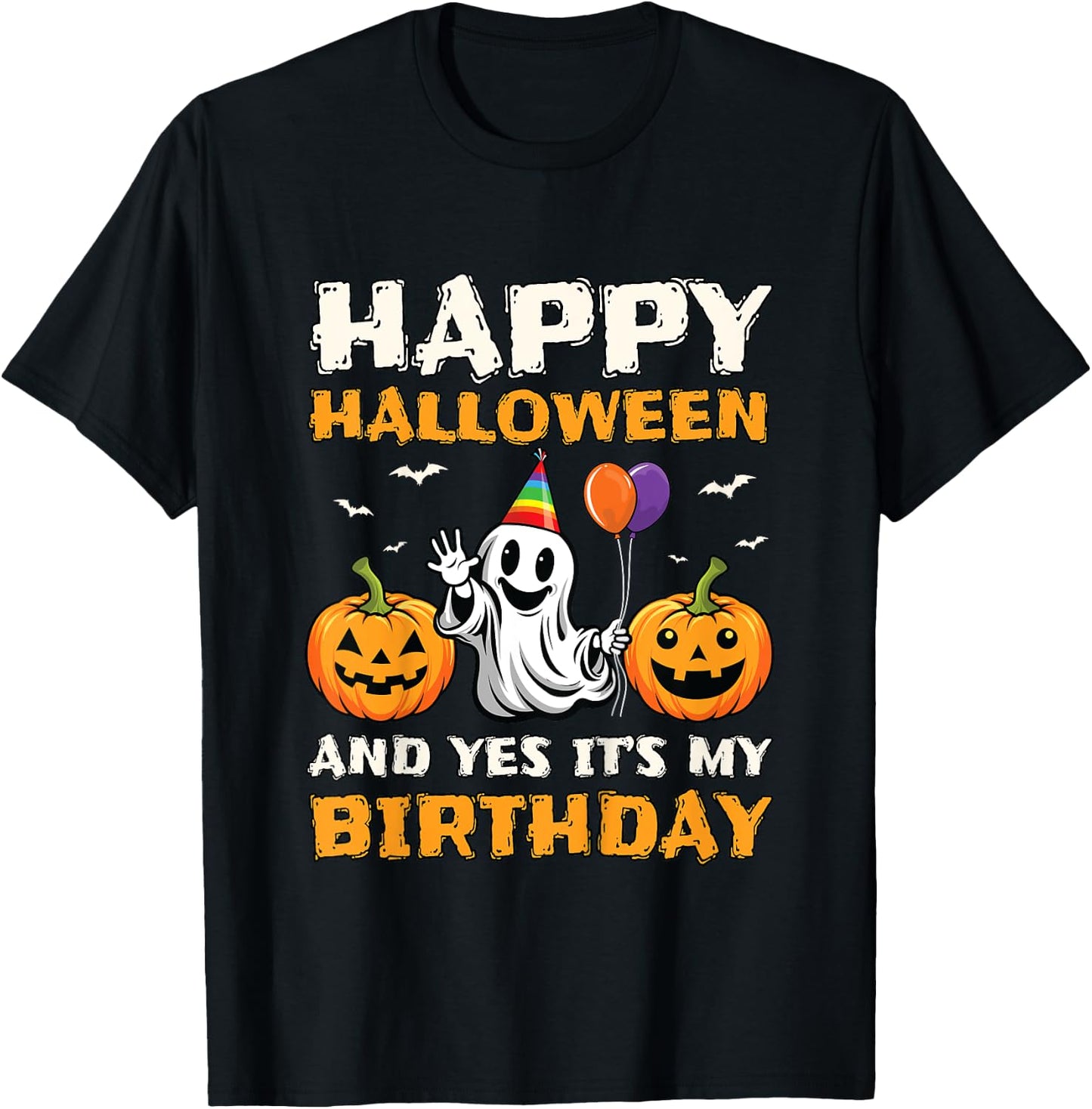 Kids Halloween Birthday Shirt Boys Kids Girls Its My Boo Day T-Shirt - T-Shirt | Black